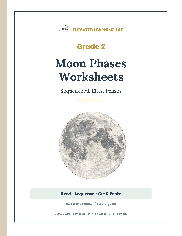 Moon Phases: Sequence All Eight Phases learning resource cover
