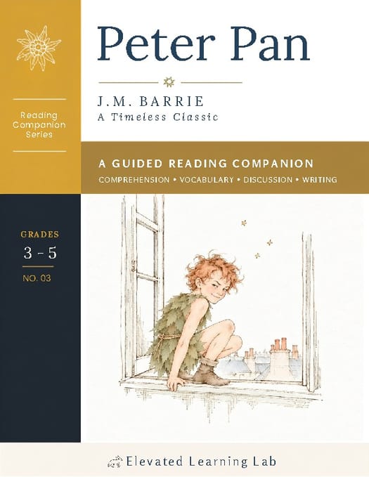 Peter Pan novel study and parent guide cover