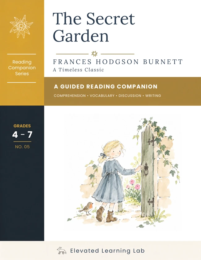 The Secret Garden reading companion and parent guide cover